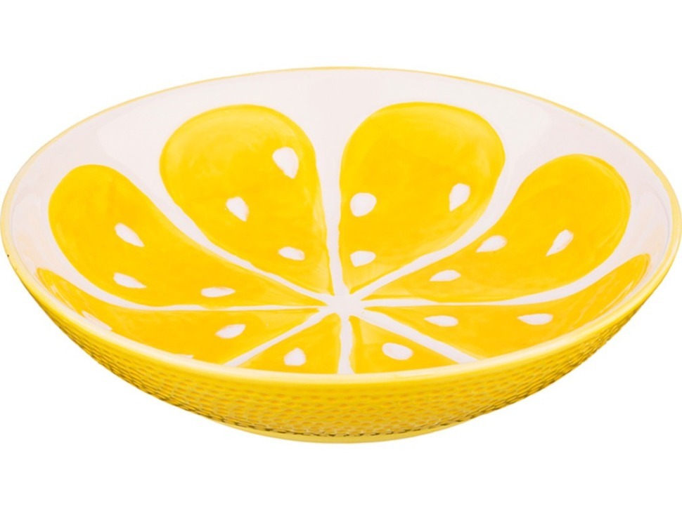 Тарелка суповая "лимон" диаметр=20 см. без упаковки Hebei Grinding (585-083) 