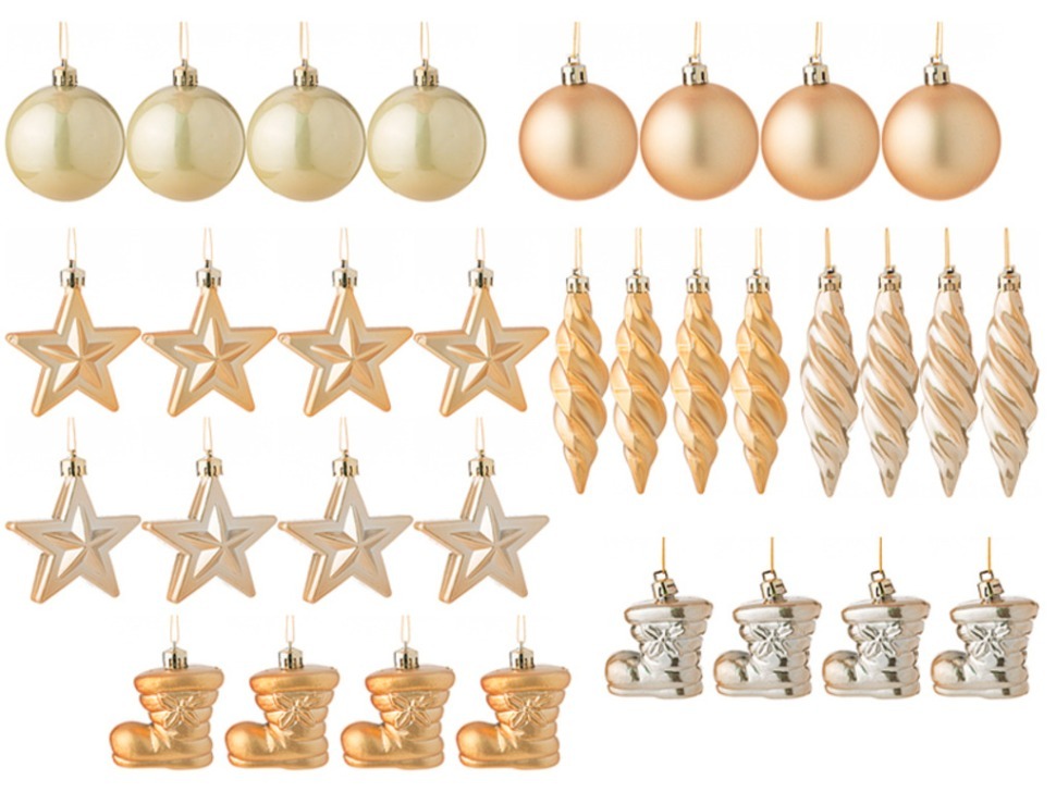 Декоративное изделие:набор шаров "золотые блестки" 32 шт. Lefard (858-026)