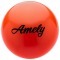 Мяч для художественной гимнастики AGB-101 19 см, оранжевый (402267)