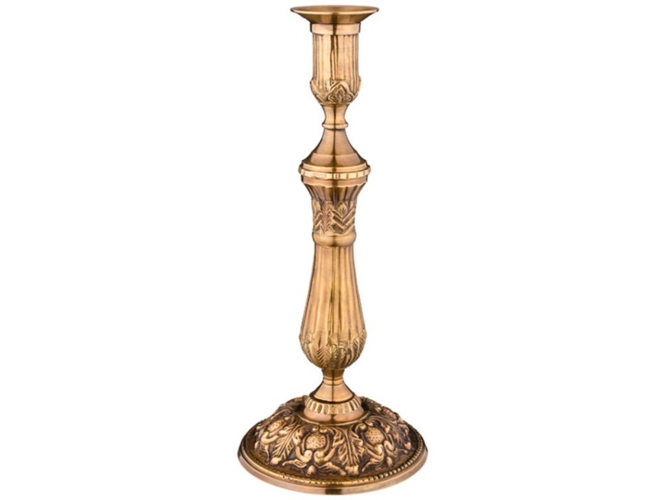 Подсвечник на 1 свечу "античное золото" 13*13 см. высота=29 см. Global Indian (877-455)