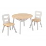 Стол + 2 стула "Сокровищница", бежевый (Round Storage Table & Chair Set) (27027_KE)