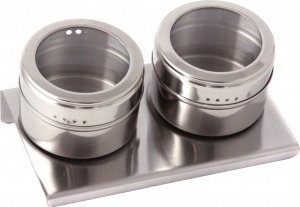 Набор для специй agness "монблан" 3 пр.на магнитах, в т.ч. метал.подставка 14*9*5 см Agness (912-008)