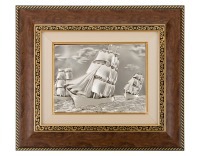 Панно настенное "парусник" 24х18 багет 42*35 см ARTE CA.SA. (635-547)