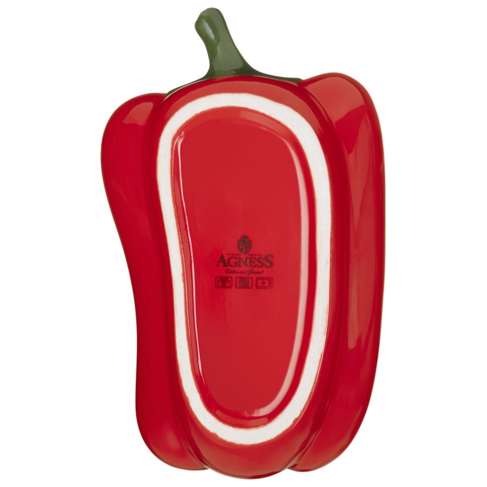 Блюдо для запекания "перец" 500 мл. 21*12,5 см. высота=6 см. коллекция "il raccolto" Agness (490-318)