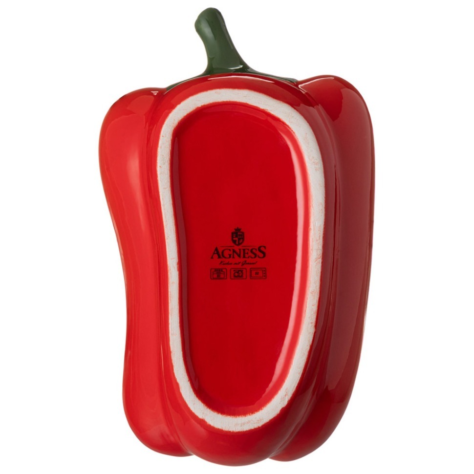 Блюдо для запекания "перец" 500 мл. 21*12,5 см. высота=6 см. коллекция "il raccolto" Agness (490-318)