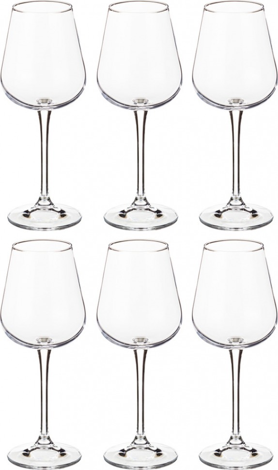 Набор бокалов для вина из 6 шт. "amundsen/ardea" 330 мл высота=22 см Crystal Bohemia (669-177)