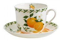Пара чайная, 1 перс, 2 пр, 480 мл, фарфор F, белая, Апельсин, Orchard Fruits - MW637-PB8110 Maxwell & Williams