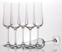 Набор бокалов для шампанского из 6 шт. "сандра" 200 мл. высота 25 см. Bohemia Crystal (674-171)