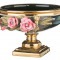 Чаша декоративная "розы" черная высота=23 см.диаметр=33 см. STELLA (341-186)
