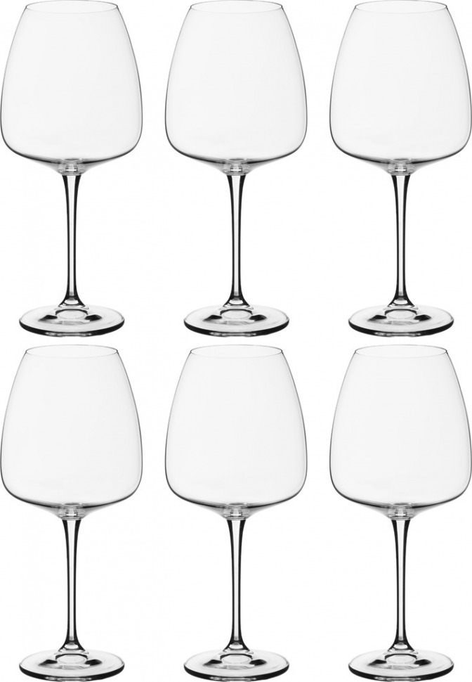 Набор бокалов для вина из 6 шт. "alizee/anser" 770 мл высота=25 см Crystal Bohemia (669-191)