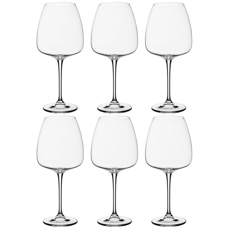 Набор бокалов для вина из 6 шт. "alizee/anser" 770 мл высота=25 см Crystal Bohemia (669-191)