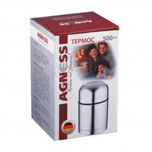 Термос agness "classic" с широким горлом 500 мл.колба нерж.сталь Agness (910-033)