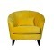 Кресло велюр желтый, ножки черные мат. 93х84х78 - TT-00000939