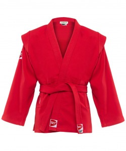 Куртка для самбо Junior SCJ-2201, красный, р.1/140 (447640)