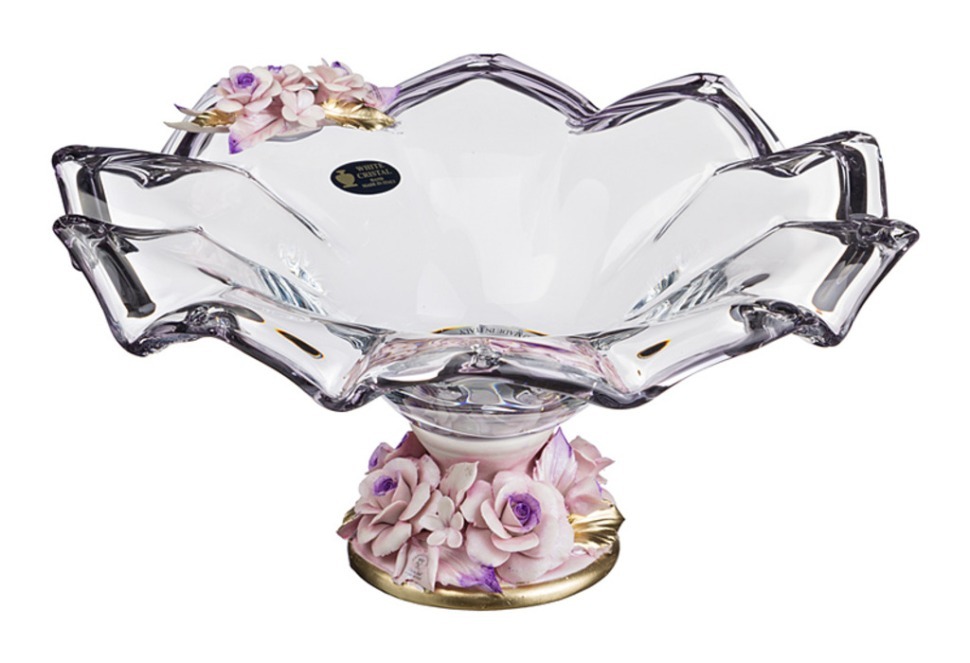 Декоративная чаша диаметр=39 см. высота=18 см. WHITE CRISTAL (647-531)
