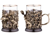 Стакан с подстаканником "лось" 250 мл. (385-139) 