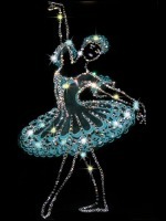 Картина Балерина с кристаллами Swarovski (1056)