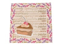 Салфетка тортик 35*35 см, 90% п/э/10 % хлопок (550-126) 