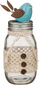 Банка для сыпучих продуктов "птичка" 850 мл. 9*9*23 см. Lefard (D-222-043)