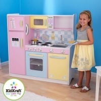 Большая детская кухня из дерева "Пастель" (Large Pastel Kitchen) (53181_KE)