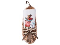 Полотенце круглое в лапте "пляска" ,d 70,белый, 100%хлопок SANTALINO (850-546-87)