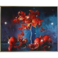 Картина Натюрморт гранат с кристаллами Swarovski (1223)