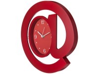 Часы настенные кварцевые "собачка" диаметр=30 см. цвет: красный циферблат 17*12 см. Lefard (220-243)