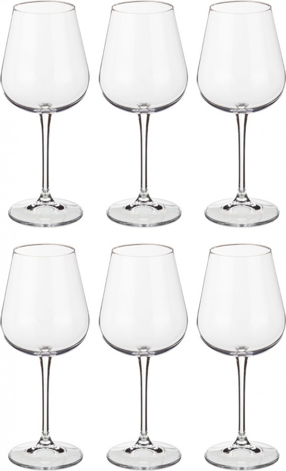 Набор бокалов для вина из 6 шт. "amundsen/ardea" 450 мл высота=23 см Crystal Bohemia (669-178)