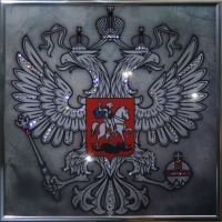 Картина Герб серебро с кристаллами Swarovski (1336)
