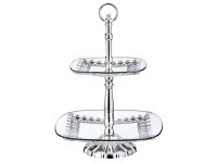 Конфетница 2-х ярусная 30*30/21*21 см. высота=42 см. Lefard (258-254)