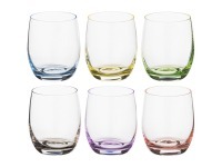 Набор стаканов для виски из 6 шт. "rainbow" 300 мл высота=9 см Bohemia Crystal (674-412)