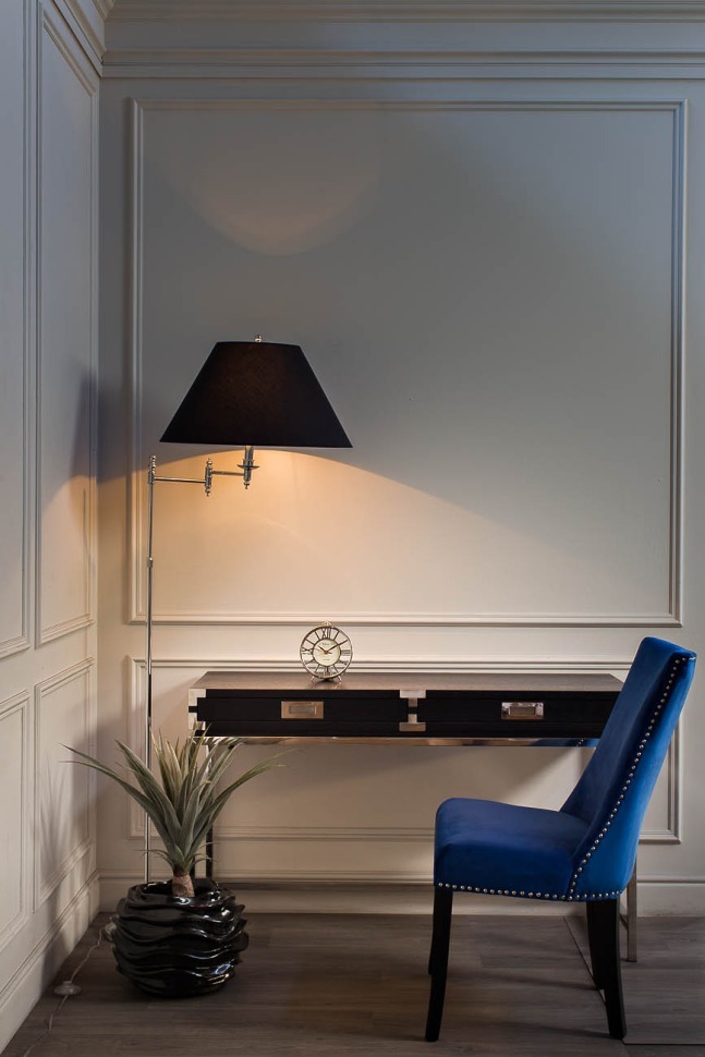 Стол письменный черный/хром 130*50*78см (TT-00001193)