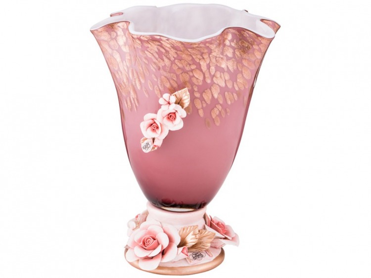Ваза Lefard Флорентина. Ваза перелив Lefard a332254. Ваза Лефард керамика. Розовая ваза.