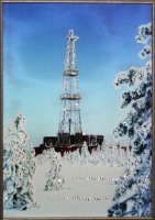Картина Нефтяная вышка с кристаллами Swarovski (1564)