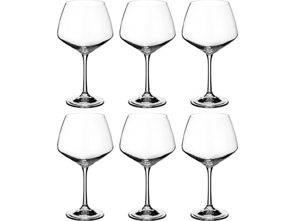 Набор бокалов для вина из 6 шт. "giselle" 580 мл высота=21 см Bohemia Crystal (674-633)