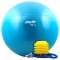 Мяч гимнастический GB-102 с насосом 55 см, антивзрыв, синий (78563)