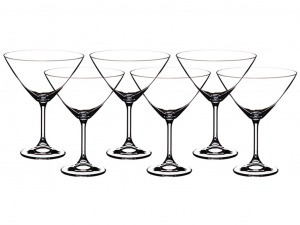 Набор бокалов для мартини из 6 шт. "klara/sylvia" 280 мл высота=16,5 см Crystalite Bohemia (669-072)