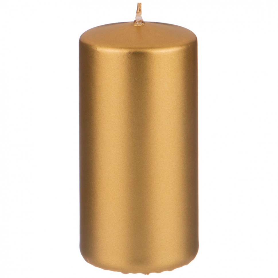 Набор свечей из 4 шт. 10*5 см. золотой металлик Adpal (348-445)
