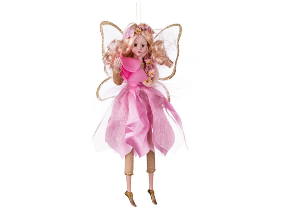 Декоративное изделие "фея-бабочка в розовом платье" высота=42 см. Lefard (856-046)