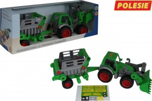 "Фермер-техник", трактор-погрузчик с полуприцепом №2 (в коробке) (46505_PLS)