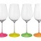 Набор бокалов для вина из 4 шт."neon frozen" 350 мл. высота=22,5 см. Bohemia Crystal (674-333)