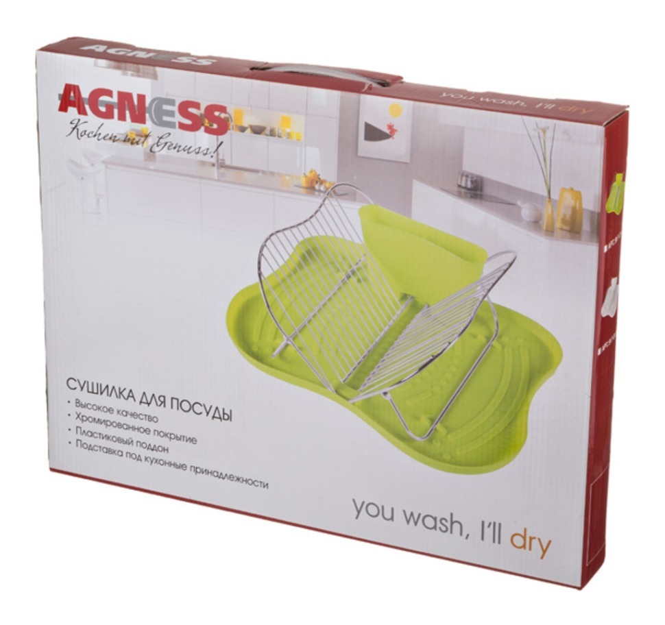 Подставка под посуду agness "монблан" пластиковый поддон в комплекте 40*24,5*38 см Agness (917-007)
