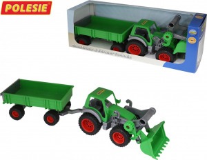 "Фермер-техник", трактор-погрузчик с прицепом (в коробке) (37770_PLS)