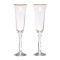 Набор бокалов для шампанского из 2 шт."анжела" 190 мл. высота 25 см. Bohemia Crystal (674-099)
