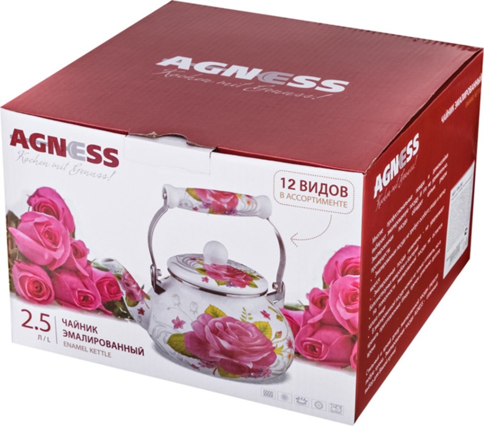 Чайник agness  эмалированный 2,5 л. Agness (934-353)