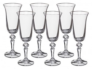 Набор бокалов для шампанского из 6 шт. "laura / falco" 150 мл. CRYSTALITE (669-110)