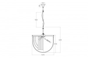 Светильник потолочный стекло/серебро d54*64см (TT-00000225)