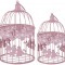 Набор клеток для птиц декоративных из 2-х шт.l:15*15*24,s:12*12*19 см Baihui Rattan (123-226) 