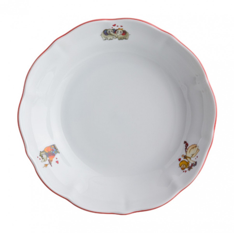 Набор посуды на 1 персону 3 пр."зверята":кружка 250 мл.+блюдце+тарелка диаметр=18/21 см. (кор=1набор Cesky Porcelan (D-606-672)