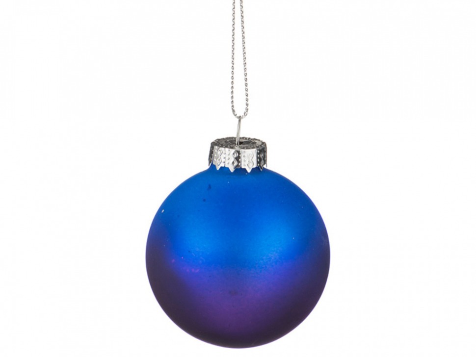 Декоративное изделие шар стеклянный диаметр=6 см. высота=7 см. цвет: синий с фиолетовым Dalian Hantai (862-124)